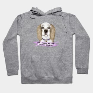 I Love my Cocker Spaniel, Buff Color Hoodie